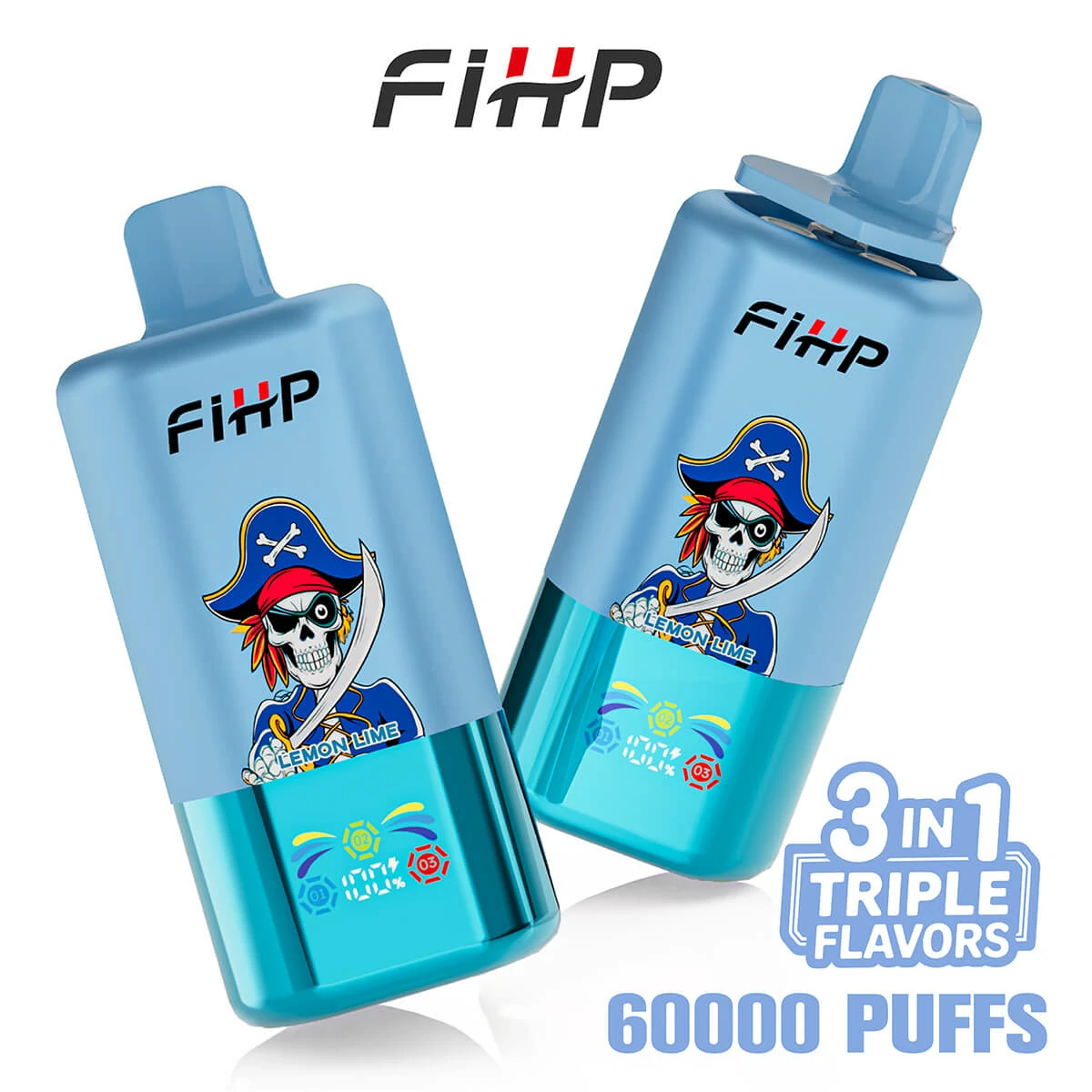 FIHP, 60 000 potáhnutí, jednorázový vaporizér typu 3-in-1, fotografie 5