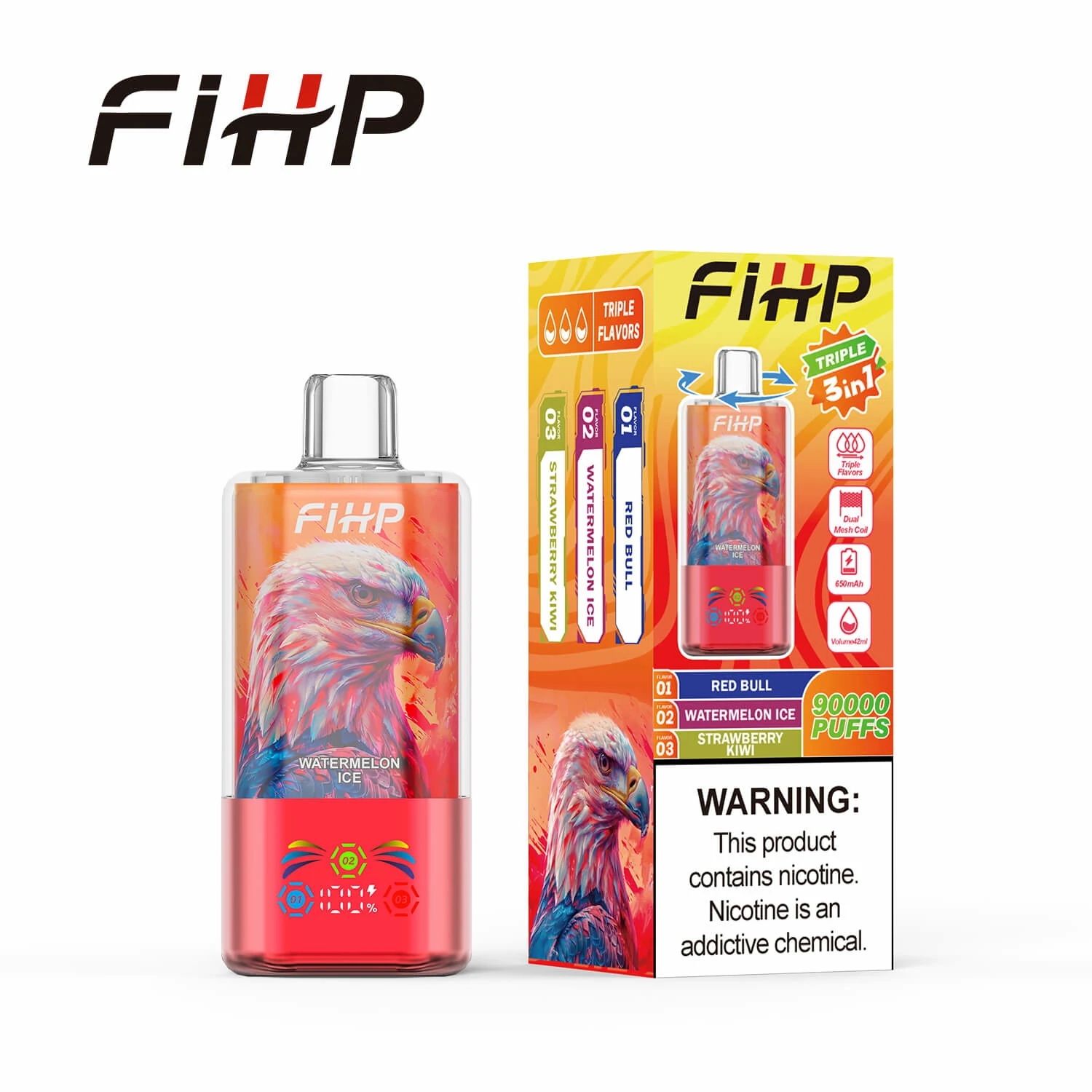 FIHP, 90 000 potáhnutí, jednorázový vaporizér 3-in-1, fotografie 5