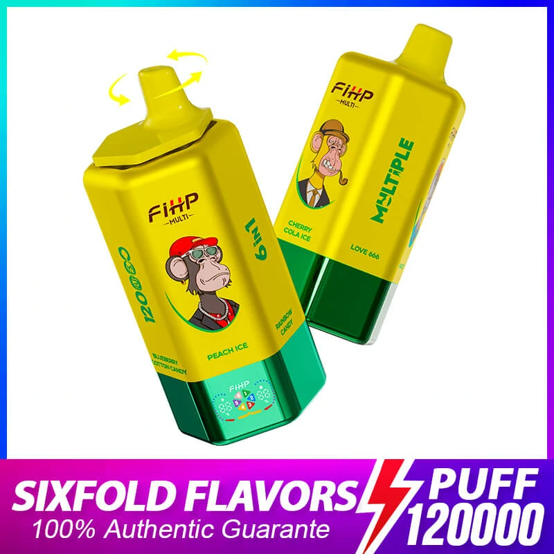 FIHP, 120 000 potáhnutí, jednorázový vaporizér 6-in-1, fotografie 3
