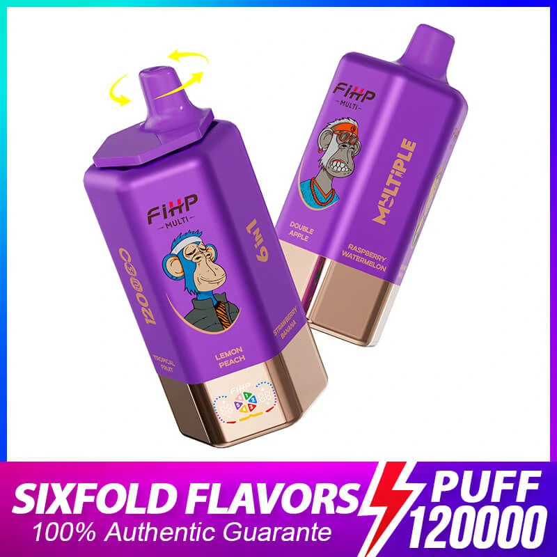 FIHP, 120 000 potáhnutí, jednorázový vaporizér 6-in-1, fotografie 6