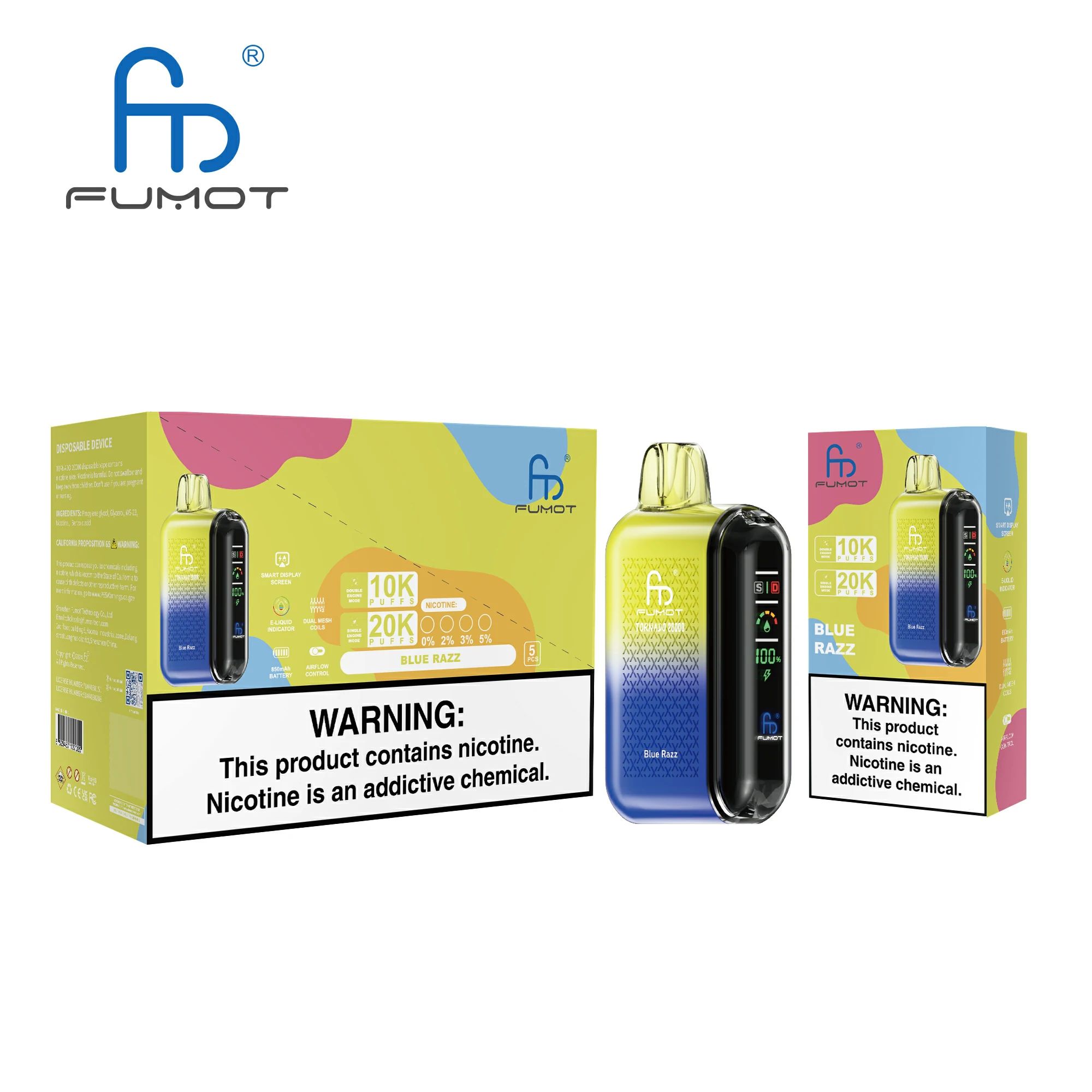 Fumot, țigară electronică de unică folosință cu 20.000 de pufuri, fotografie 3