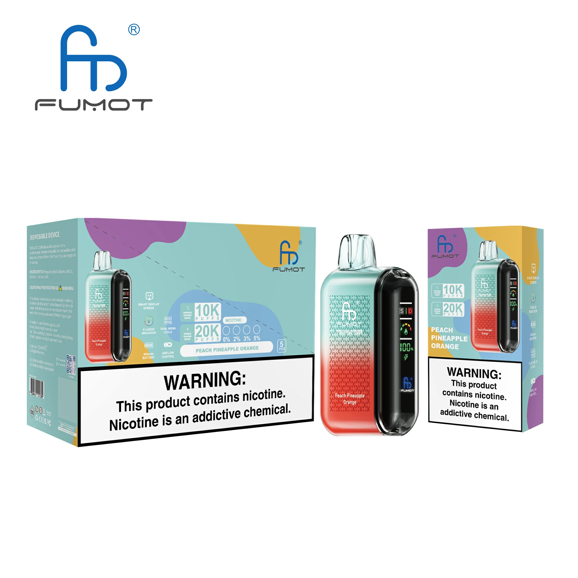 Fumot, țigară electronică de unică folosință cu 20.000 de pufuri, fotografie 4