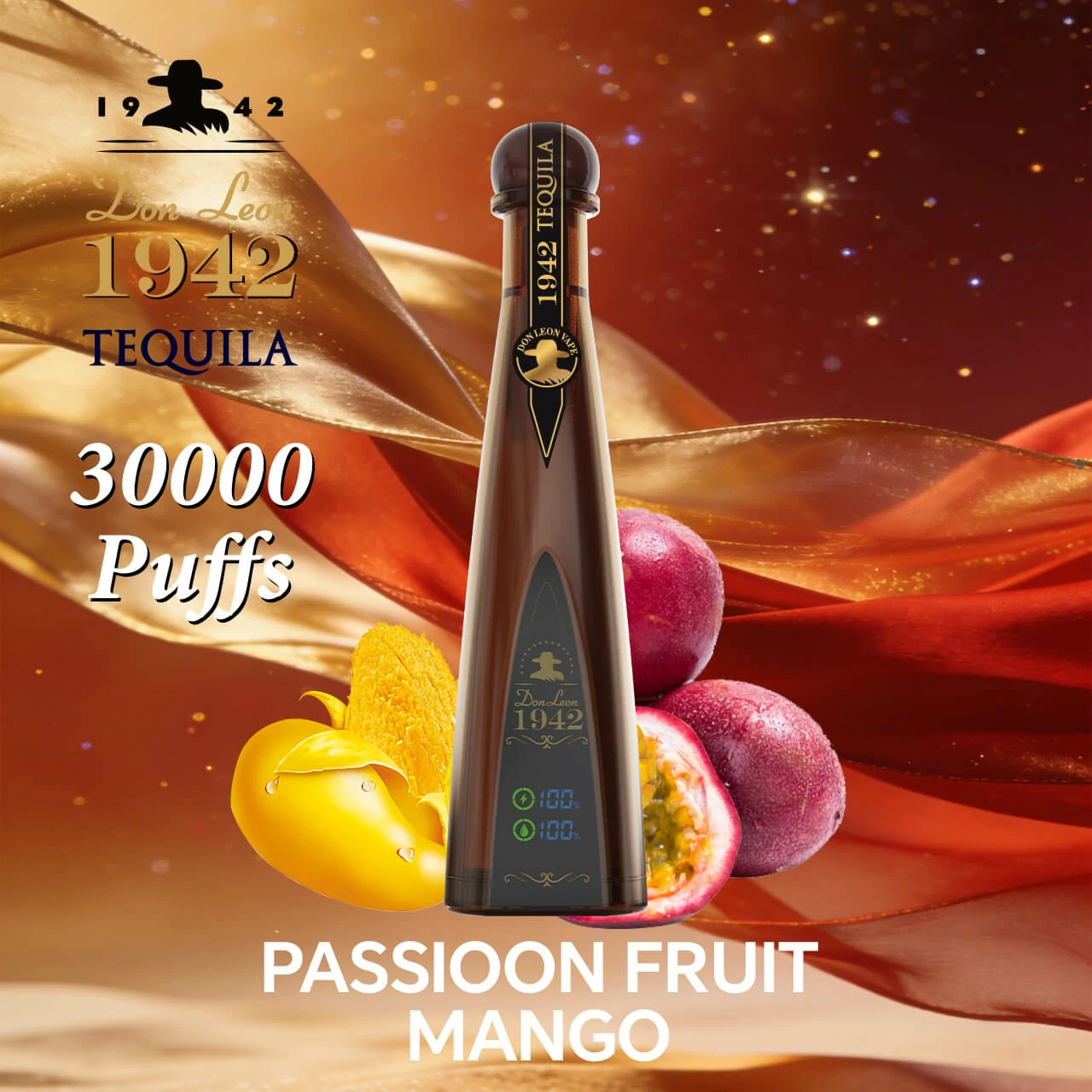 Humo 30000 Puffs Solaris Tequila Don Leon 1942 Disposable Vape, photo 7