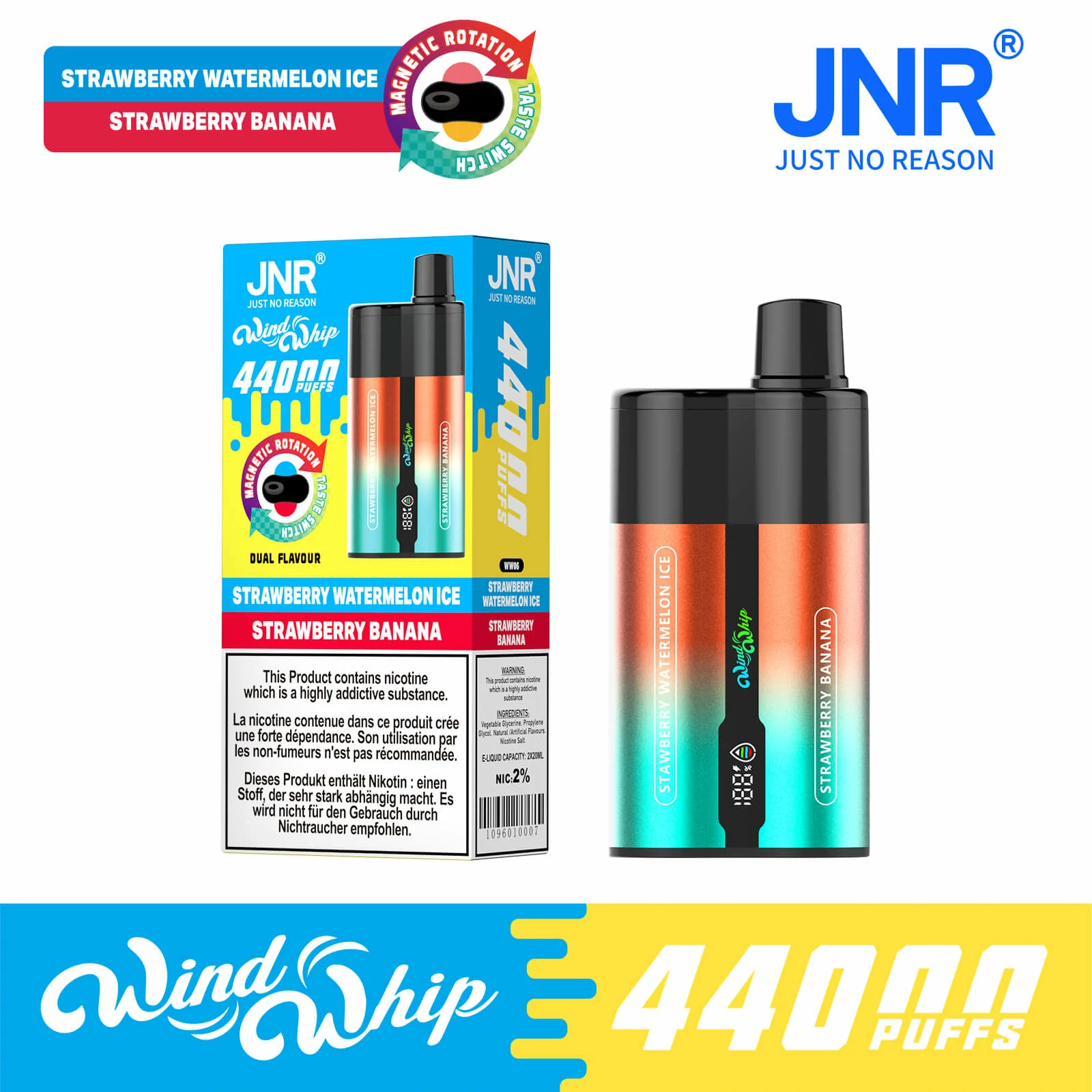 JNR 44.000 trekjes wegwerp-vape, foto 7