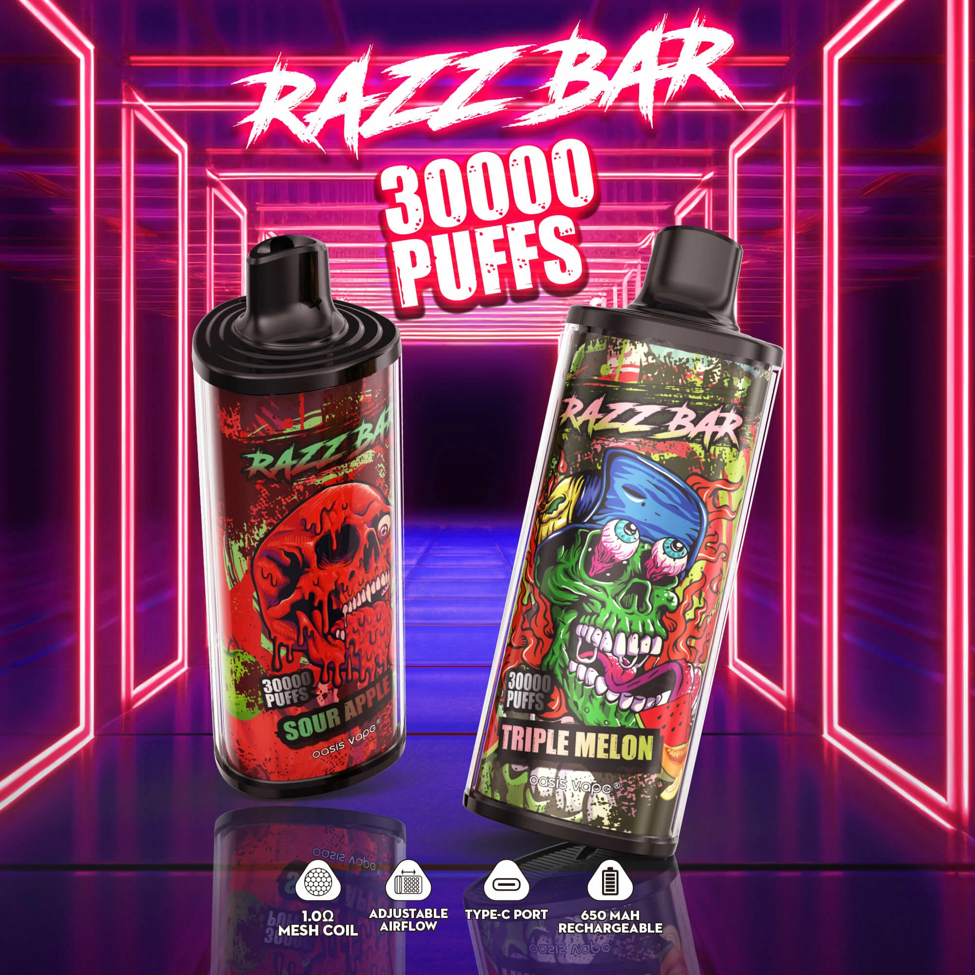 Razz Bar, Einweg-E-Zigarette mit 30.000 Zügen, Foto 2