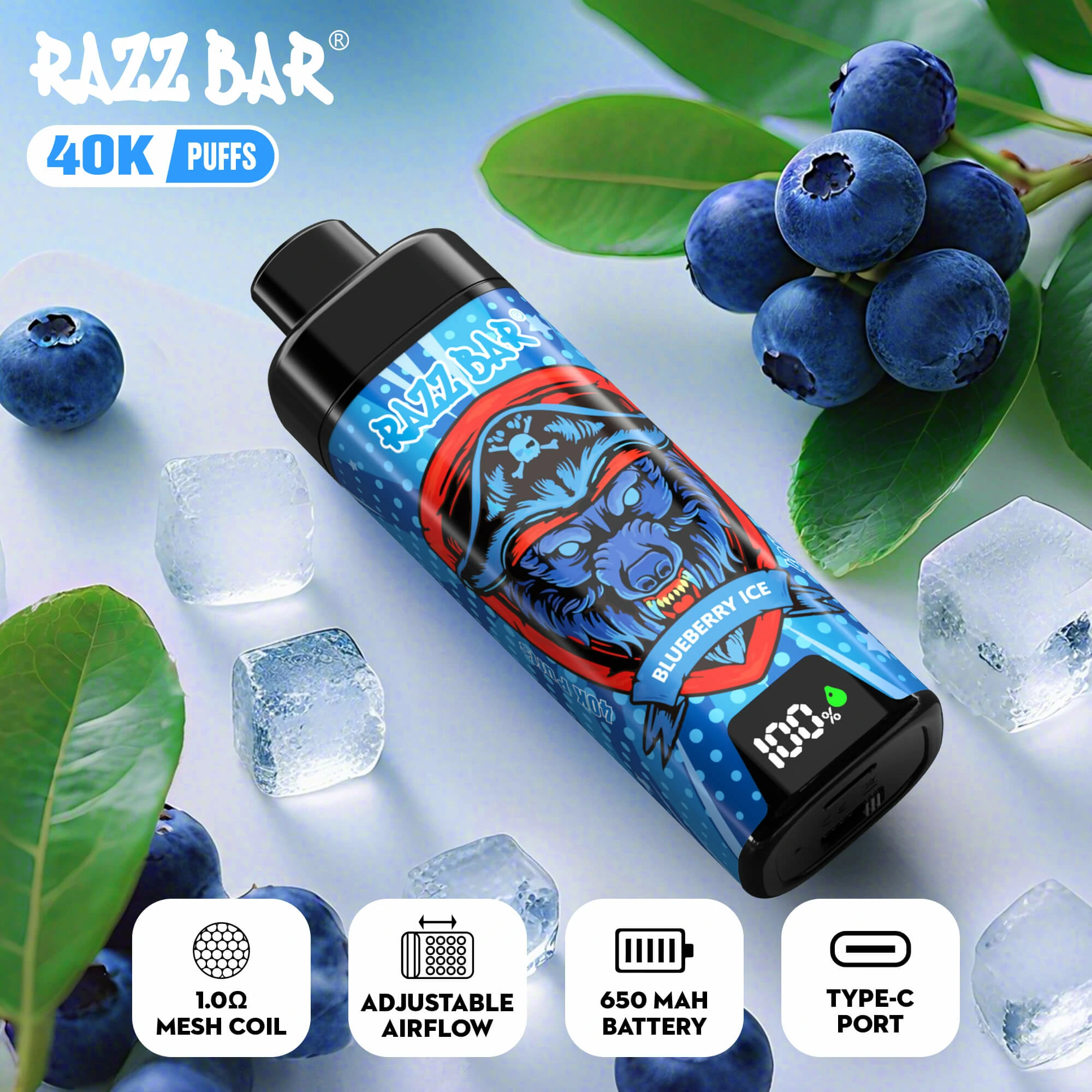 Razz Bar 40000 Puffs Disposable Vape, photo 5