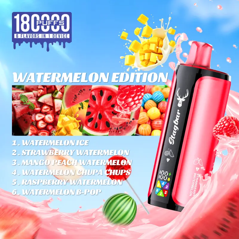 Stag Bar, 180 000 szívás, 6-in-1-es eldobható e-cigi, fotó 9