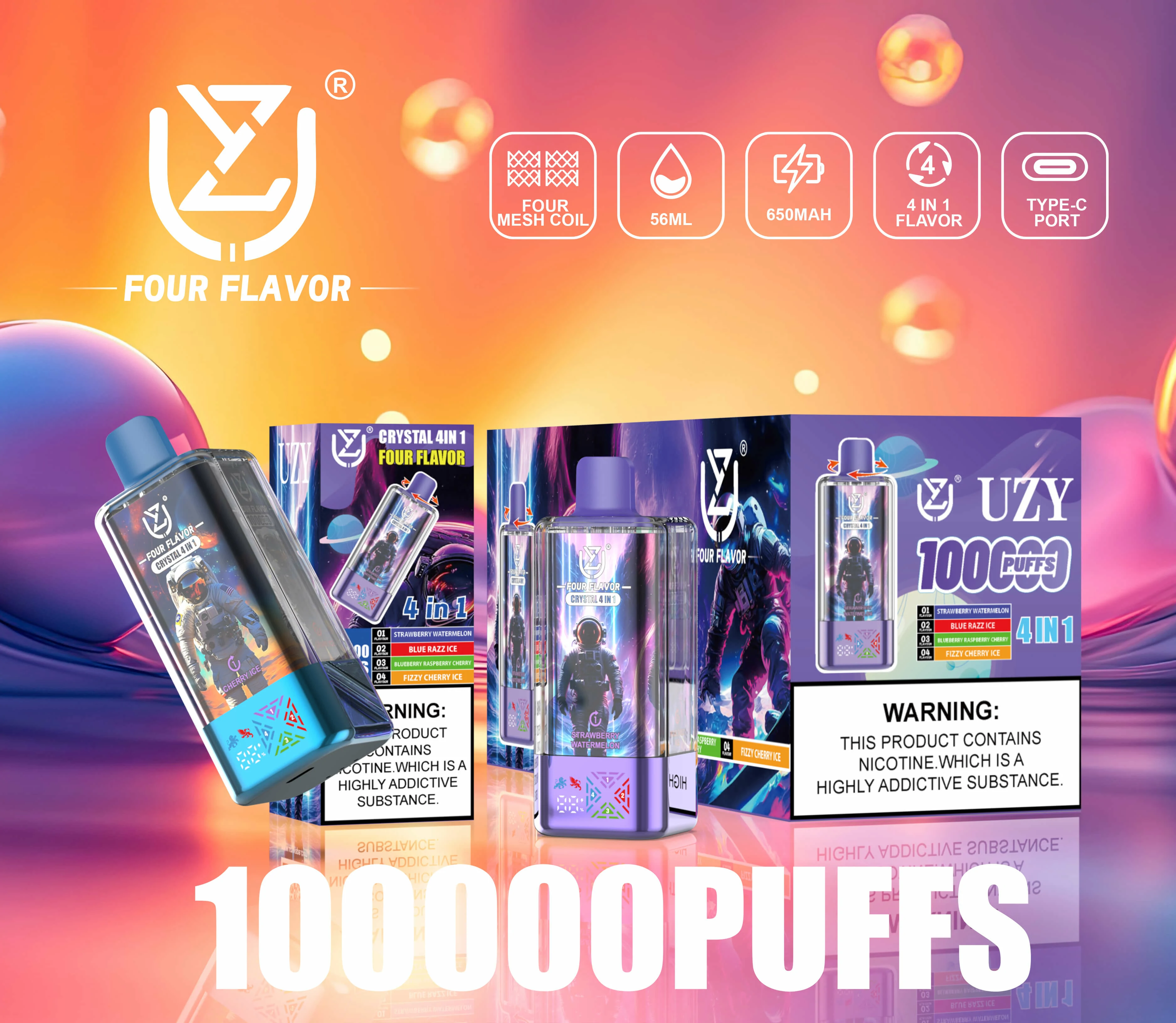 UZY 100000 Puffs 4-in-1 Disposable Vape