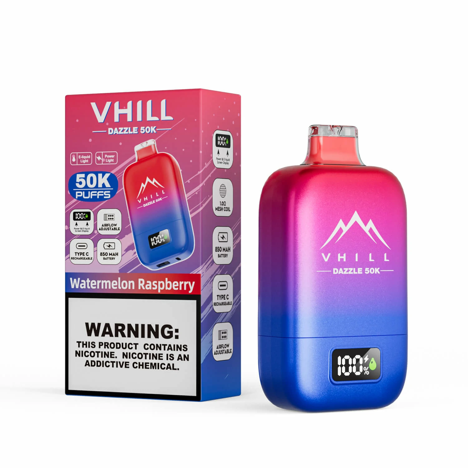 VHILL 50000 Puffs Disposable Vape