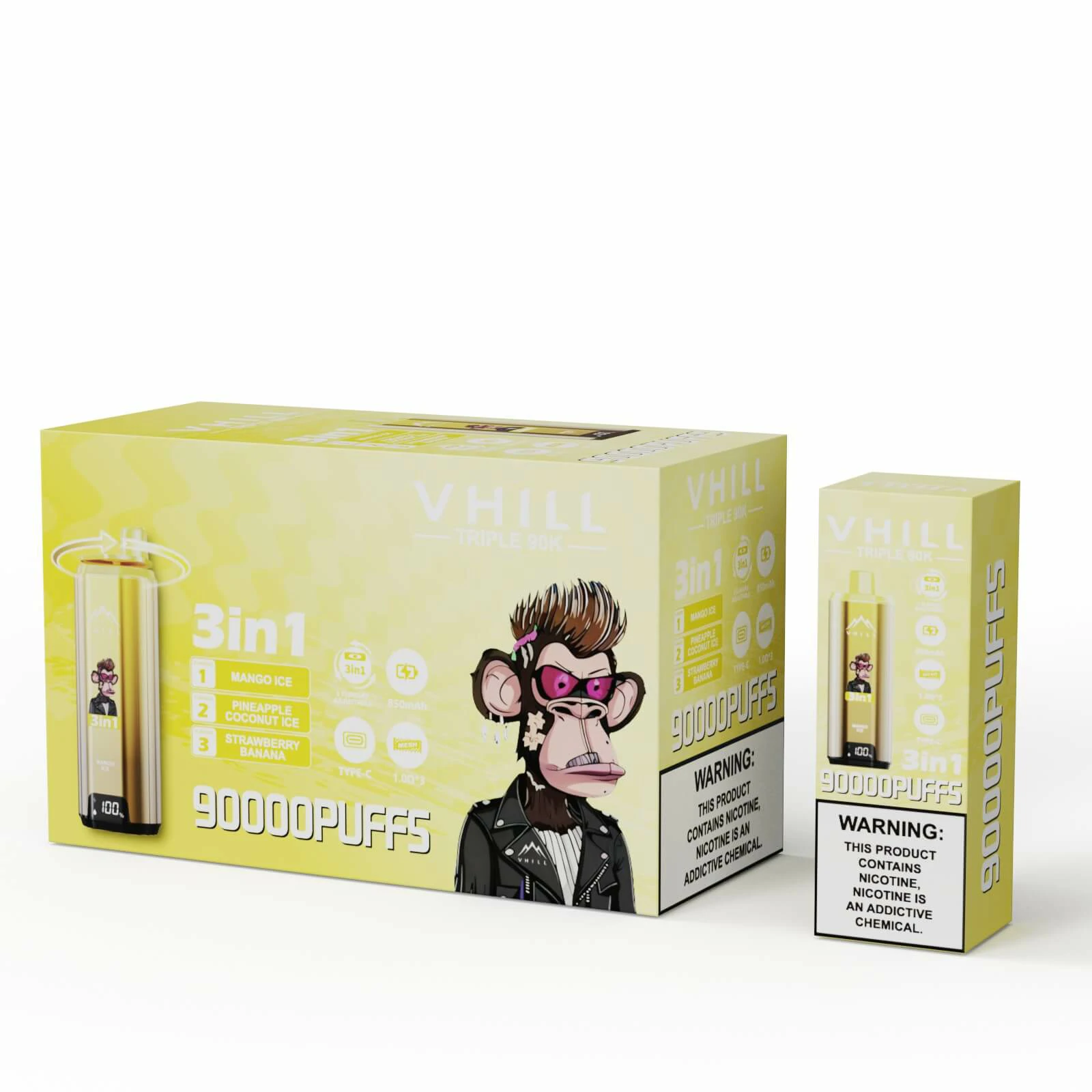 VHILL 90000 Puffs 3-in-1 Disposable Vape, photo 3