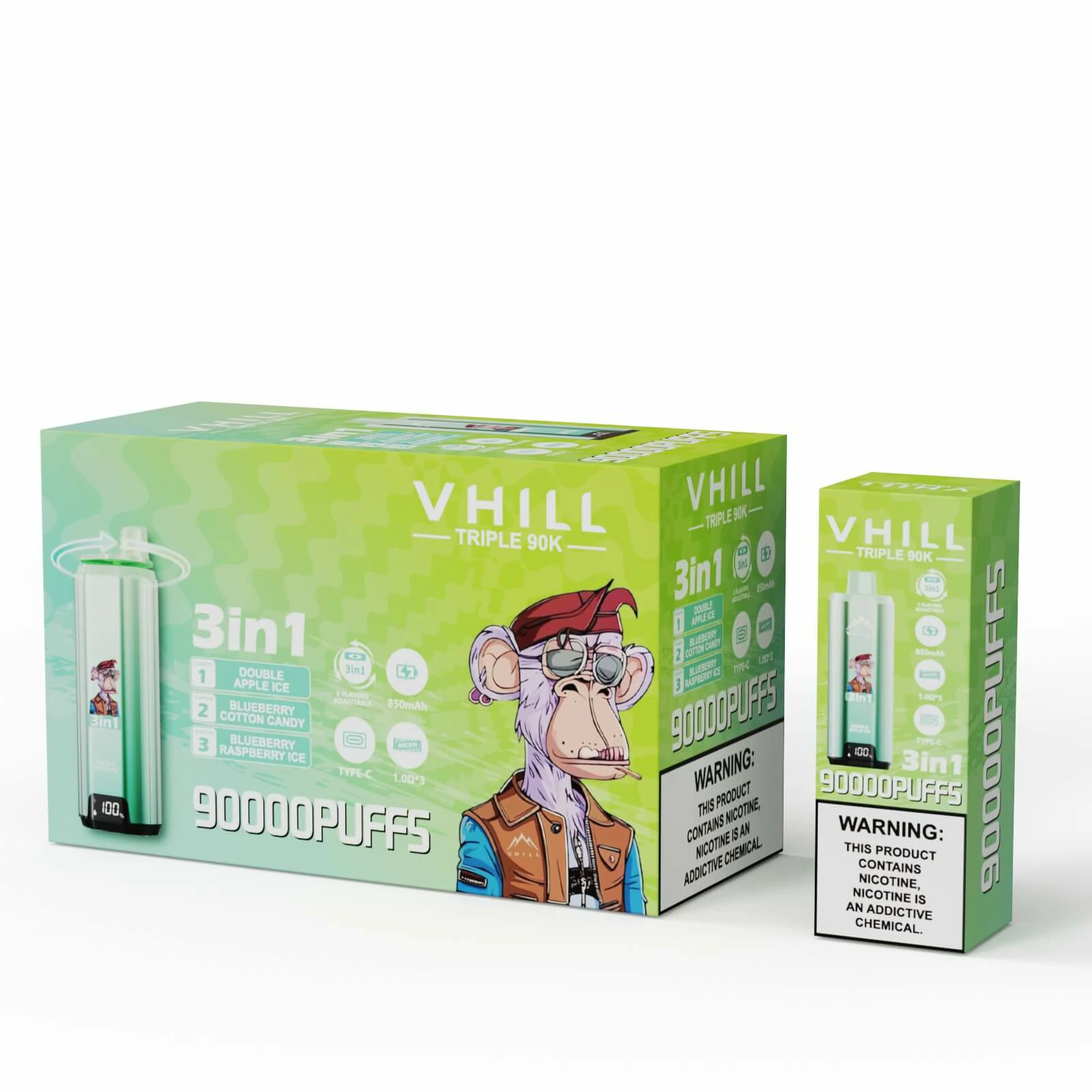 VHILL 90000 Puffs 3-in-1 Disposable Vape, photo 6