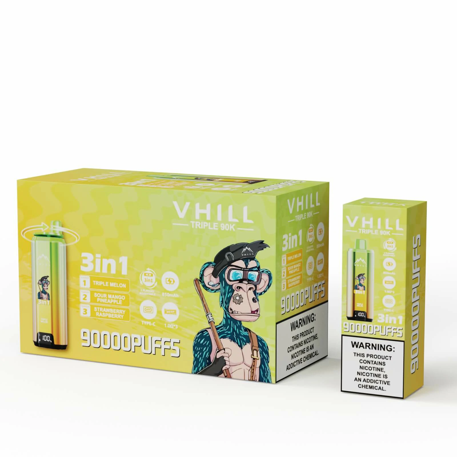 VHILL 90000 Puffs 3-in-1 Disposable Vape, photo 7