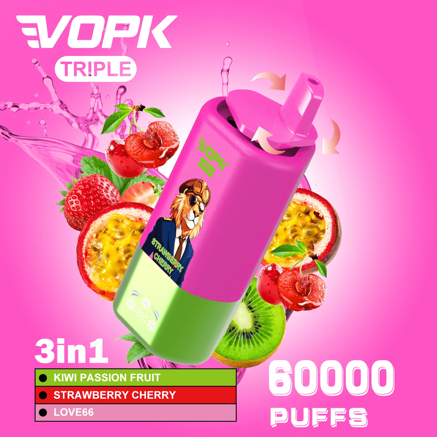 VOPK 60000 Puffs 3-in-1 Disposable Vape, photo 9