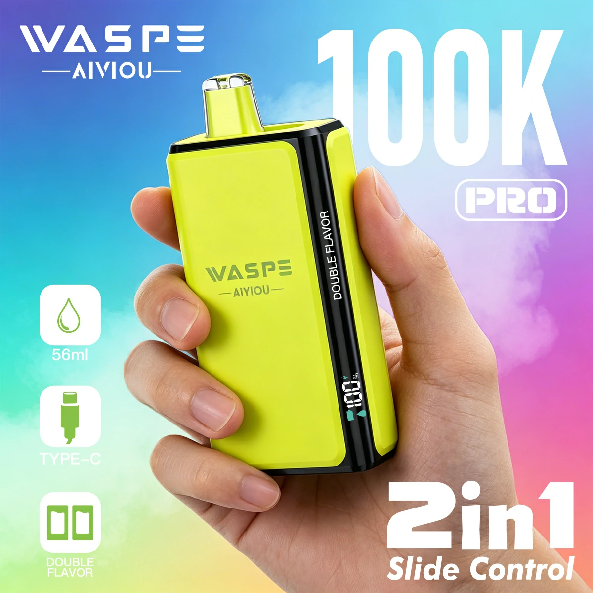 Waspe 100000 Puffs 2-in-1 Disposable Vape, photo 2